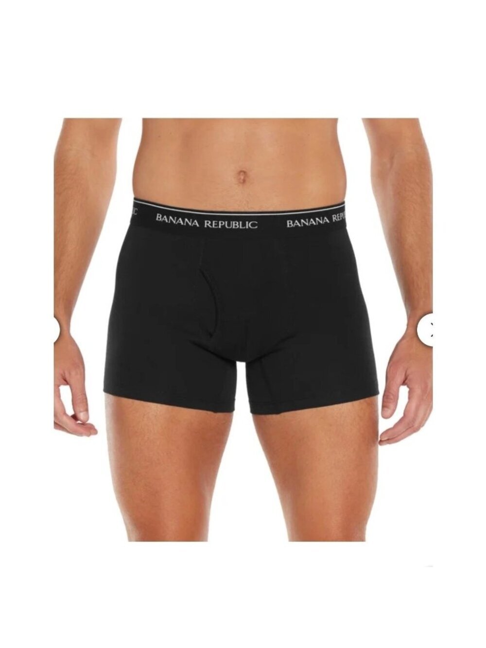 NWT Banana Republic Men's M 3-Pack Boxer Briefs Black Cotton Blend Comfort